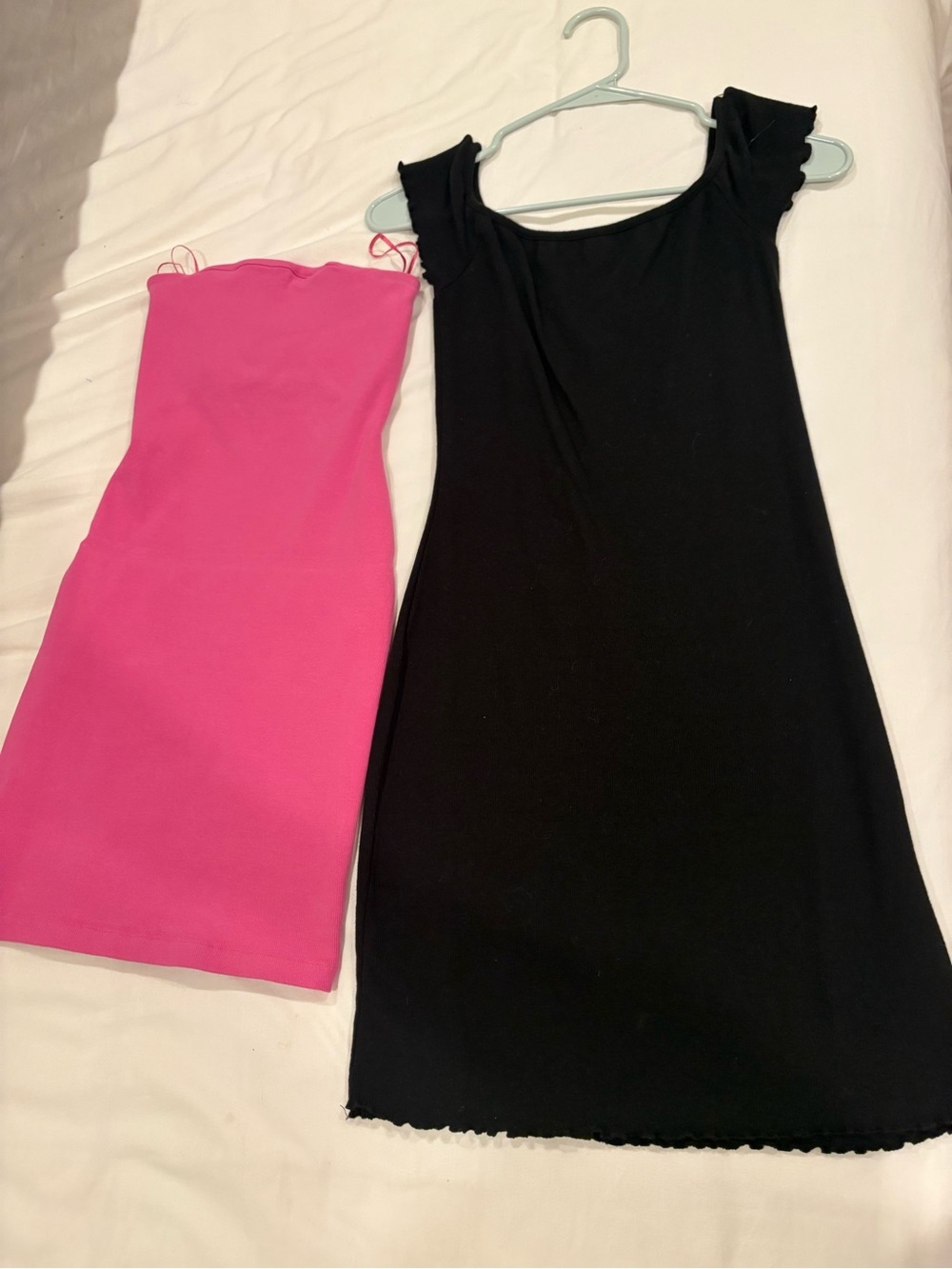 Qty 2!!!Zara Hot Pink Mini Dress size S and BP Nordstrom Black Dress size XS Duo